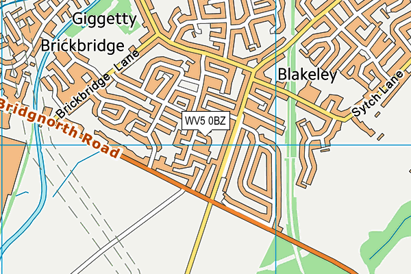 WV5 0BZ map - OS VectorMap District (Ordnance Survey)