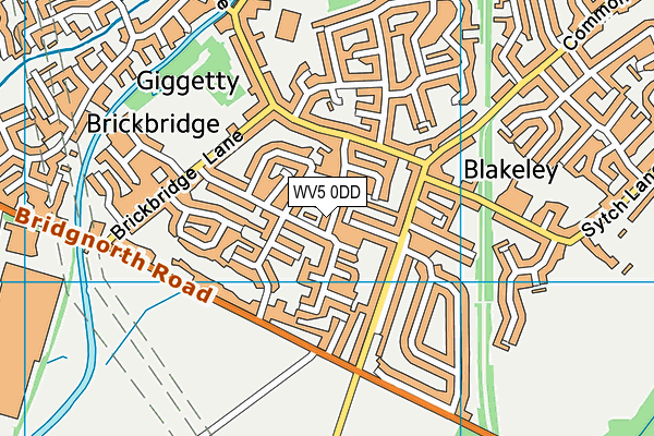 WV5 0DD map - OS VectorMap District (Ordnance Survey)
