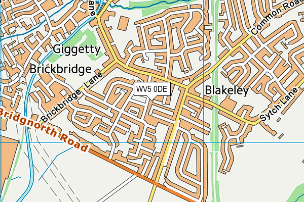 WV5 0DE map - OS VectorMap District (Ordnance Survey)