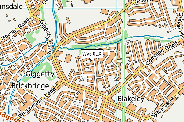 WV5 0DX map - OS VectorMap District (Ordnance Survey)