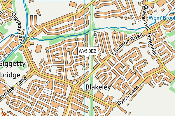 WV5 0EB map - OS VectorMap District (Ordnance Survey)