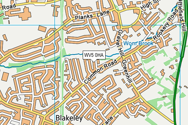 WV5 0HA map - OS VectorMap District (Ordnance Survey)