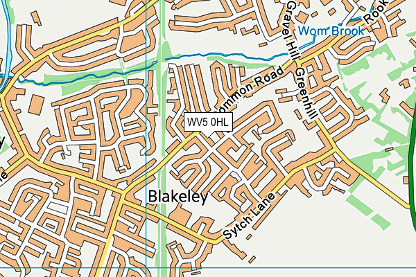 WV5 0HL map - OS VectorMap District (Ordnance Survey)