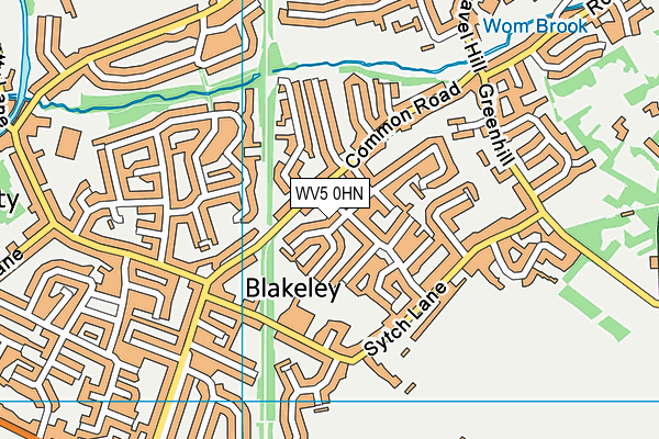 WV5 0HN map - OS VectorMap District (Ordnance Survey)