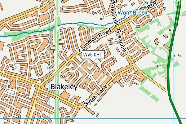 WV5 0HT map - OS VectorMap District (Ordnance Survey)