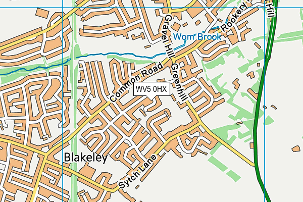 WV5 0HX map - OS VectorMap District (Ordnance Survey)
