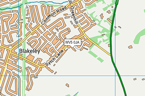 WV5 0JA map - OS VectorMap District (Ordnance Survey)