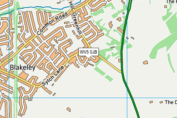 WV5 0JB map - OS VectorMap District (Ordnance Survey)