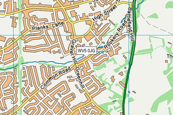 WV5 0JG map - OS VectorMap District (Ordnance Survey)