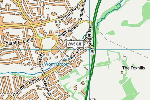 WV5 0JH map - OS VectorMap District (Ordnance Survey)