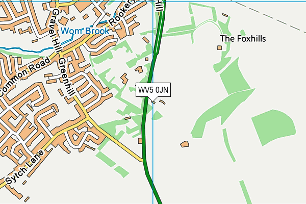 WV5 0JN map - OS VectorMap District (Ordnance Survey)