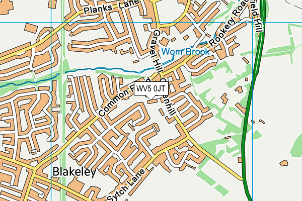 WV5 0JT map - OS VectorMap District (Ordnance Survey)