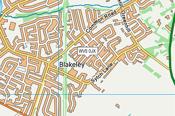 WV5 0JX map - OS VectorMap District (Ordnance Survey)