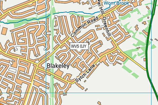 WV5 0JY map - OS VectorMap District (Ordnance Survey)