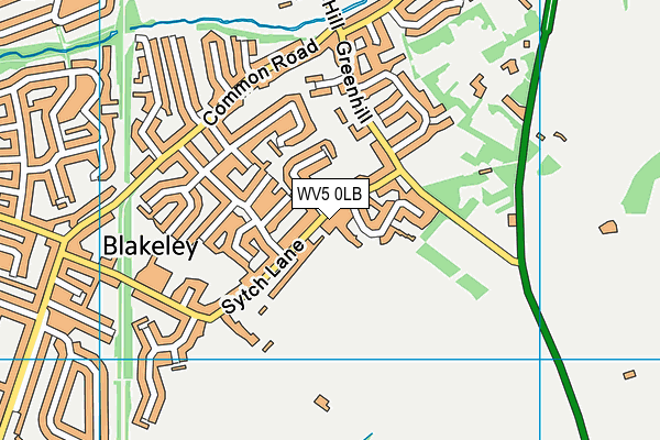 WV5 0LB map - OS VectorMap District (Ordnance Survey)