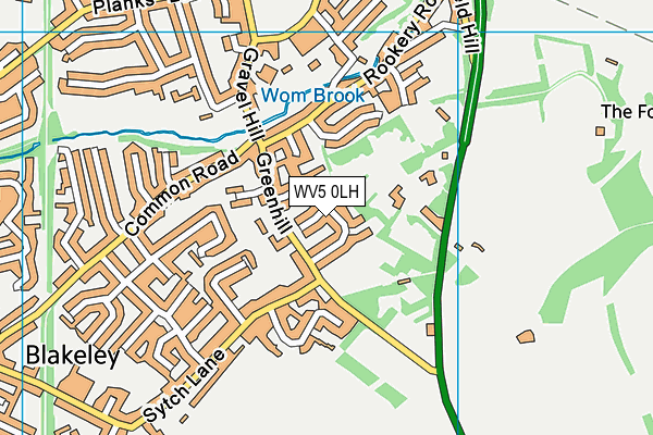 WV5 0LH map - OS VectorMap District (Ordnance Survey)