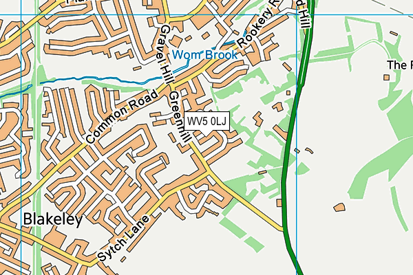 WV5 0LJ map - OS VectorMap District (Ordnance Survey)