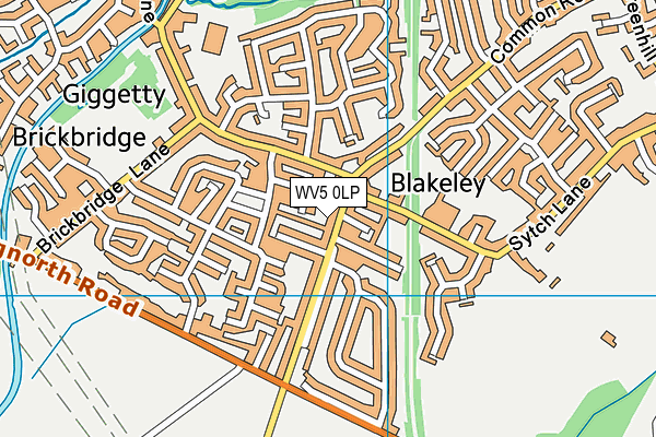 WV5 0LP map - OS VectorMap District (Ordnance Survey)