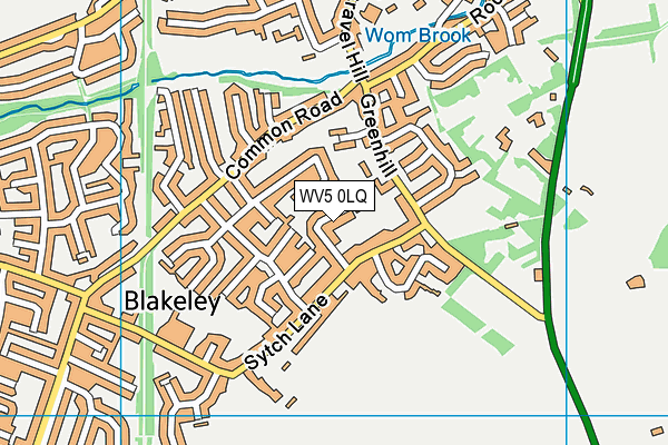 WV5 0LQ map - OS VectorMap District (Ordnance Survey)