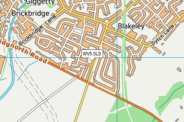 WV5 0LS map - OS VectorMap District (Ordnance Survey)