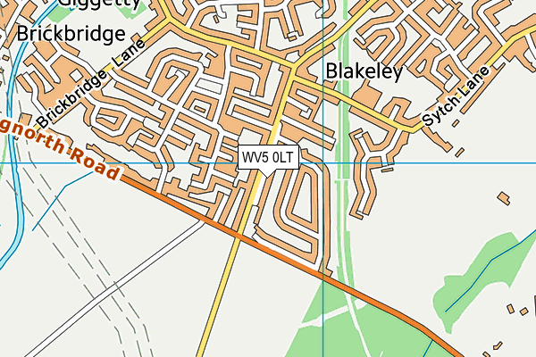 WV5 0LT map - OS VectorMap District (Ordnance Survey)