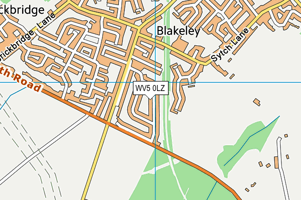 WV5 0LZ map - OS VectorMap District (Ordnance Survey)