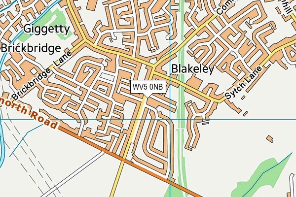 WV5 0NB map - OS VectorMap District (Ordnance Survey)