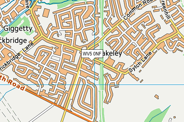 WV5 0NF map - OS VectorMap District (Ordnance Survey)