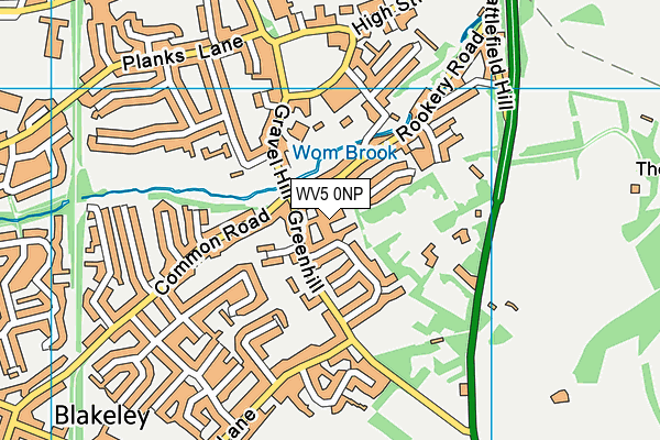 WV5 0NP map - OS VectorMap District (Ordnance Survey)