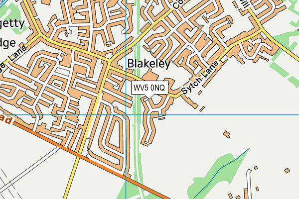 WV5 0NQ map - OS VectorMap District (Ordnance Survey)