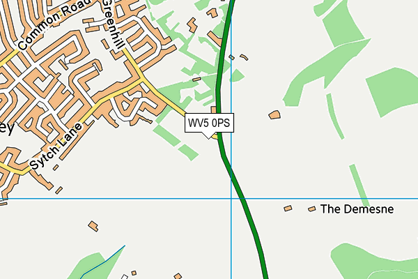 WV5 0PS map - OS VectorMap District (Ordnance Survey)