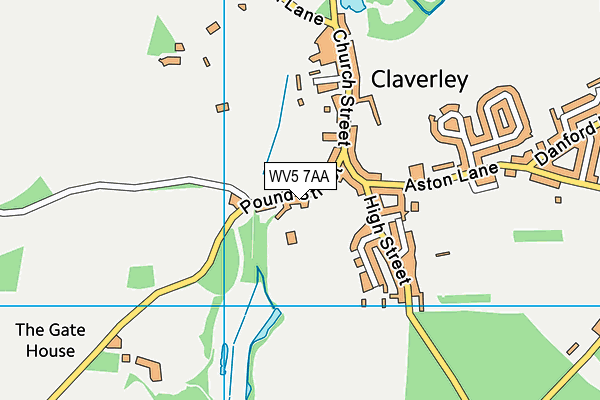 WV5 7AA map - OS VectorMap District (Ordnance Survey)