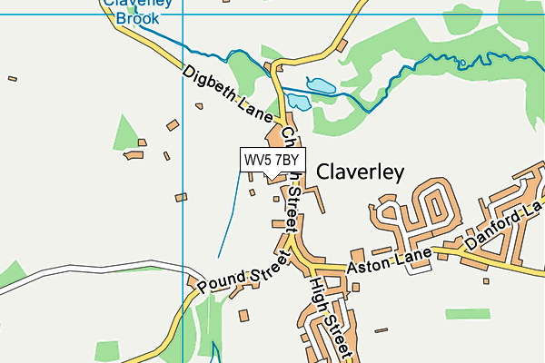 WV5 7BY map - OS VectorMap District (Ordnance Survey)