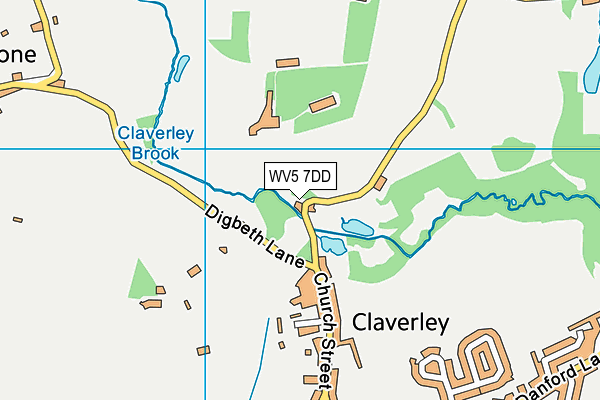 WV5 7DD map - OS VectorMap District (Ordnance Survey)