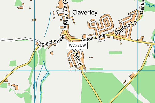 WV5 7DW map - OS VectorMap District (Ordnance Survey)