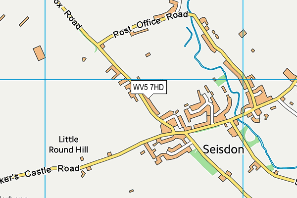 Seisdon Playing Fields map (WV5 7HD) - OS VectorMap District (Ordnance Survey)