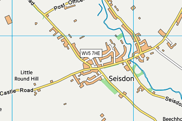 WV5 7HE map - OS VectorMap District (Ordnance Survey)