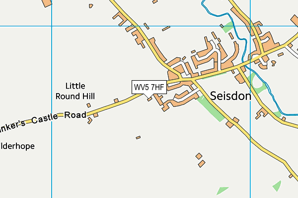 WV5 7HF map - OS VectorMap District (Ordnance Survey)