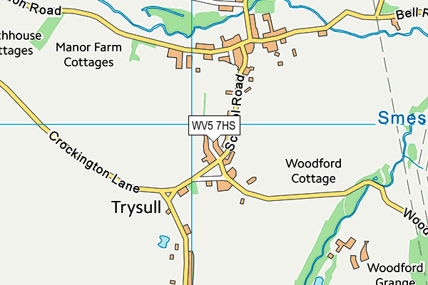 WV5 7HS map - OS VectorMap District (Ordnance Survey)