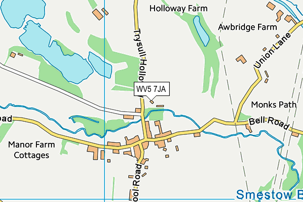 WV5 7JA map - OS VectorMap District (Ordnance Survey)