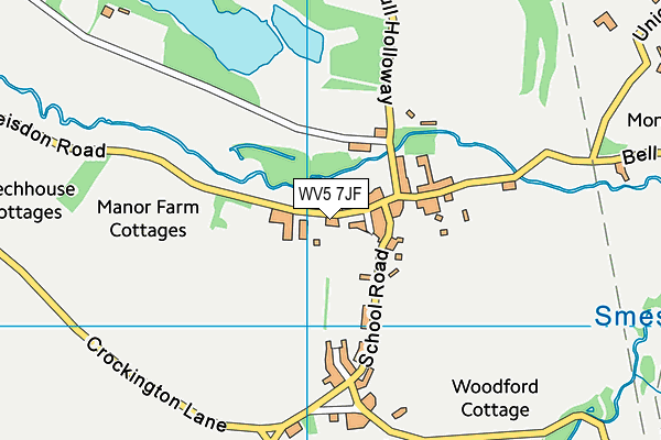 WV5 7JF map - OS VectorMap District (Ordnance Survey)