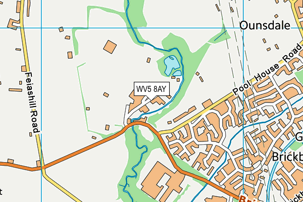 Active Fitness Club (Wombourne) map (WV5 8AY) - OS VectorMap District (Ordnance Survey)