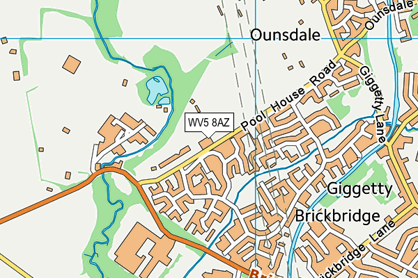 WV5 8AZ map - OS VectorMap District (Ordnance Survey)