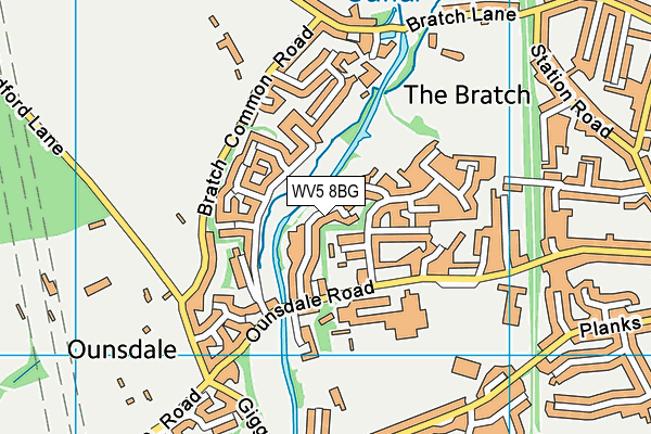 WV5 8BG map - OS VectorMap District (Ordnance Survey)