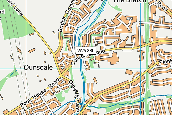 WV5 8BL map - OS VectorMap District (Ordnance Survey)