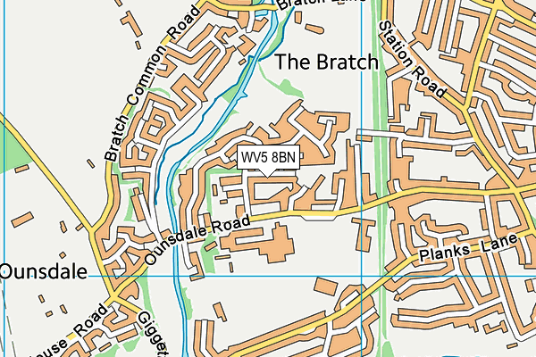 WV5 8BN map - OS VectorMap District (Ordnance Survey)