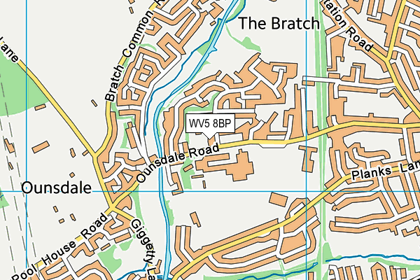 WV5 8BP map - OS VectorMap District (Ordnance Survey)