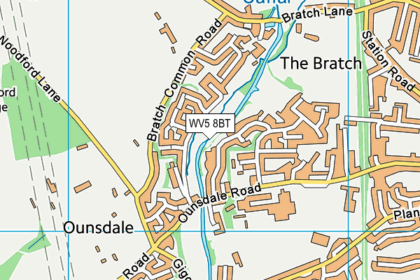 WV5 8BT map - OS VectorMap District (Ordnance Survey)