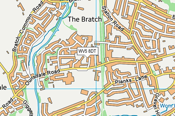 WV5 8DT map - OS VectorMap District (Ordnance Survey)