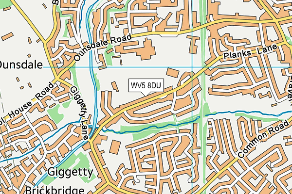 WV5 8DU map - OS VectorMap District (Ordnance Survey)